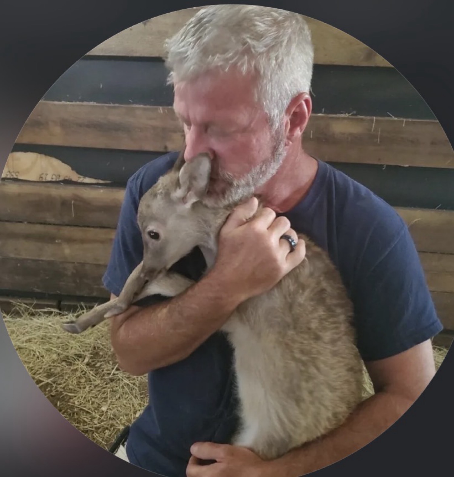 Neal Chambers with a fawn