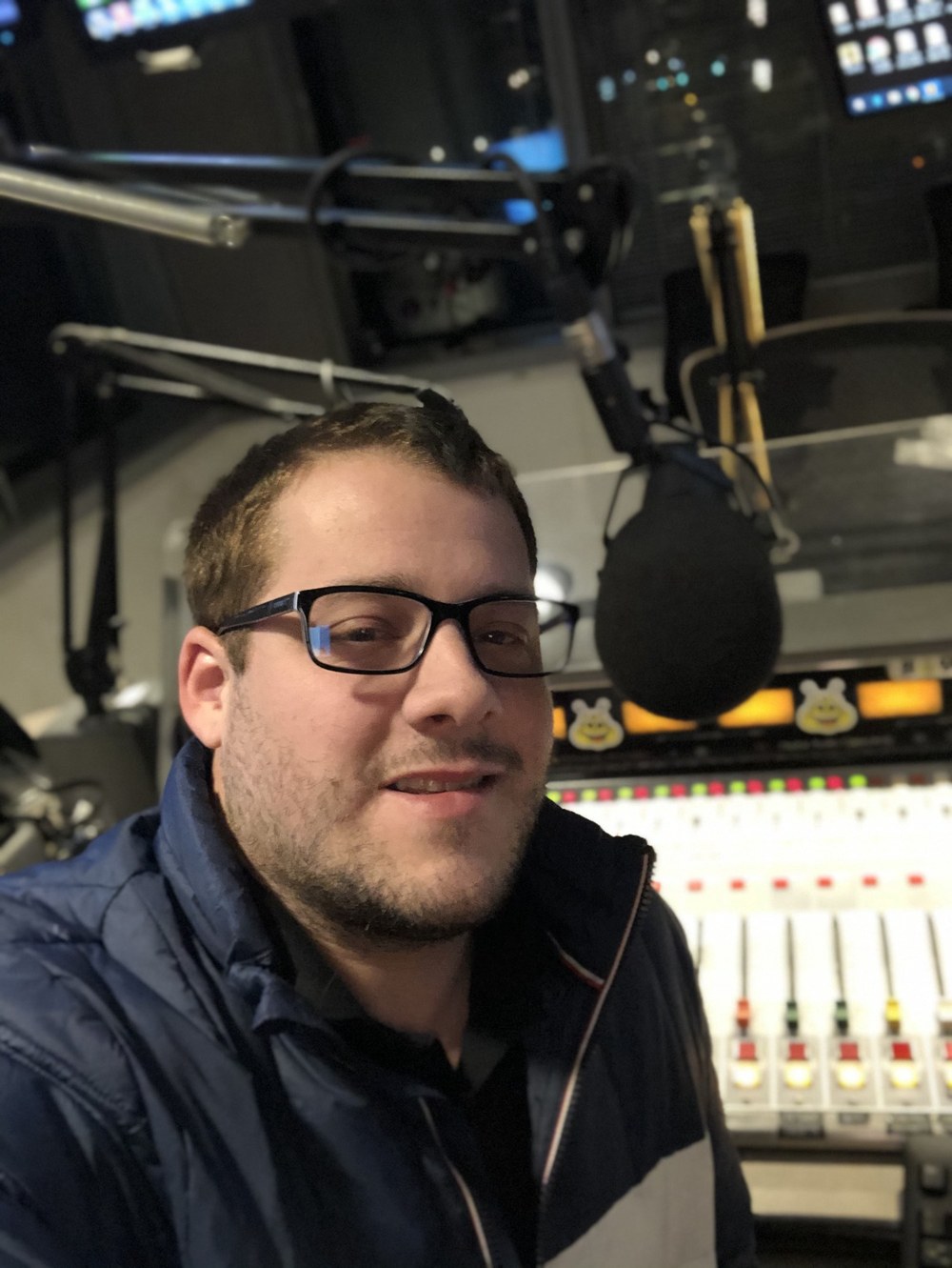Josh in the radio studio